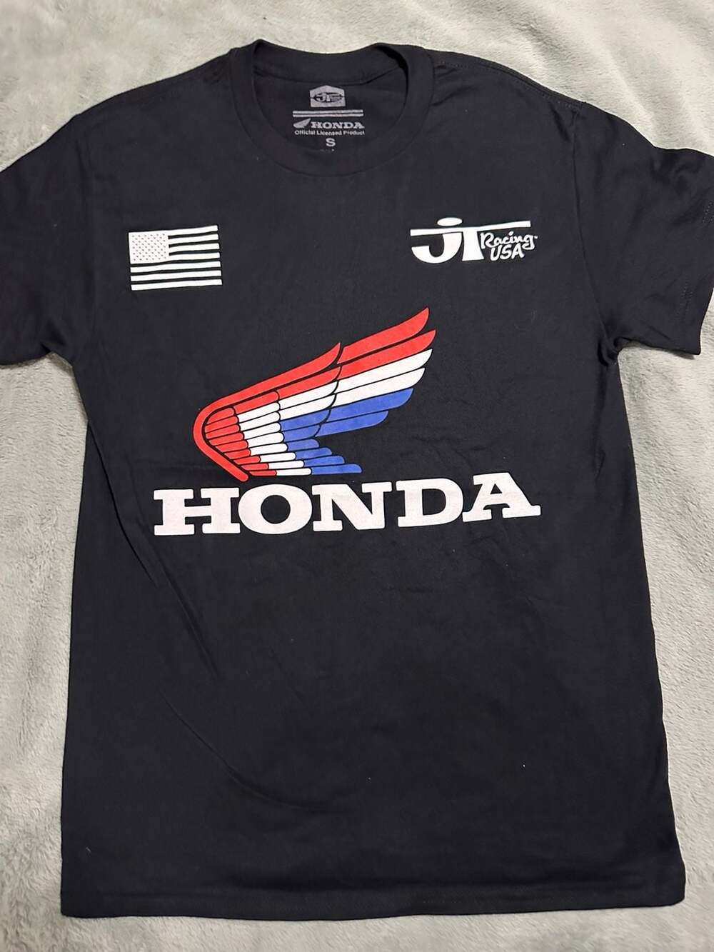 JT Racing USA Honda Official Licensed Product Wing Logo T-Shirt, Size Small